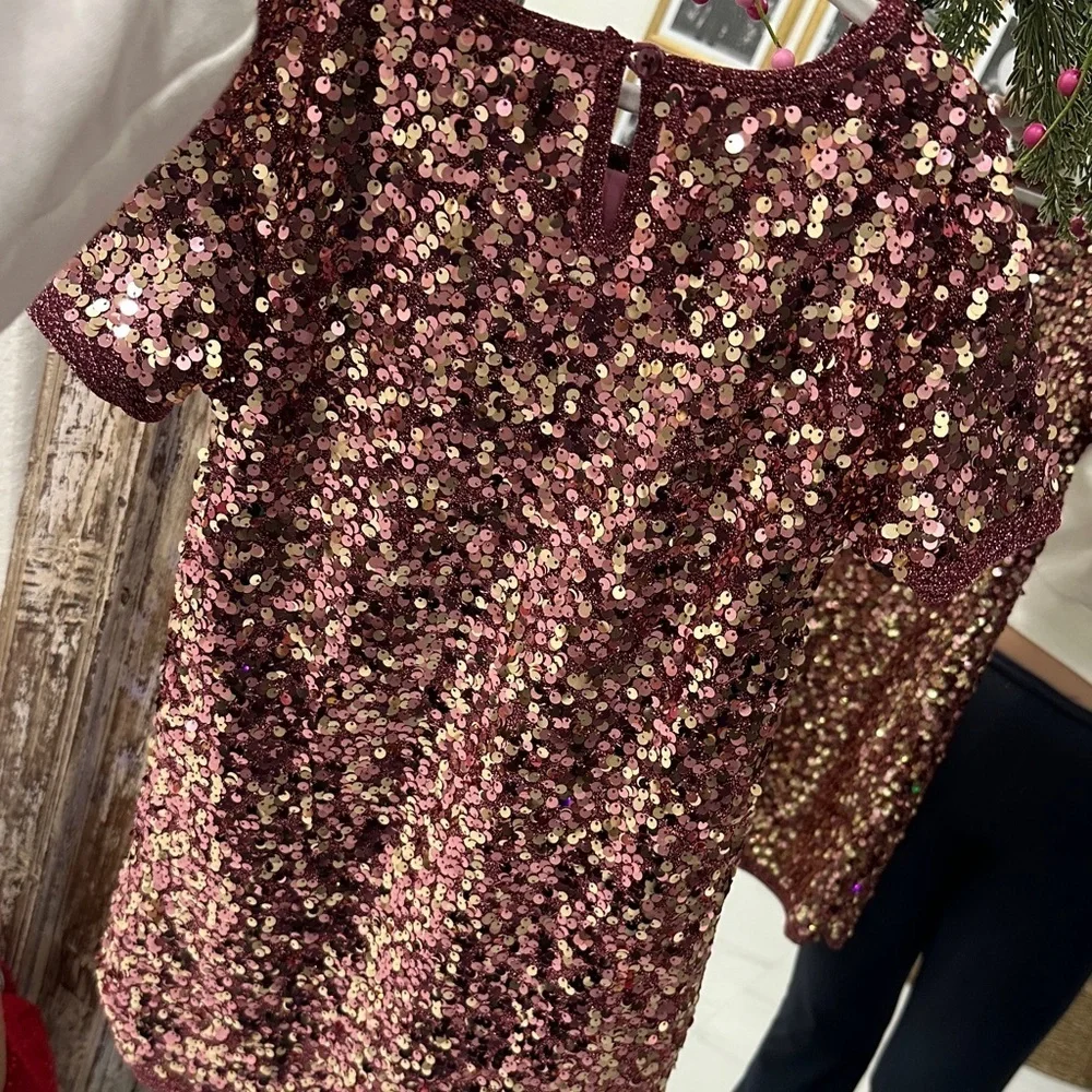Primark Shimmering Pink and Gold Sequin Dress